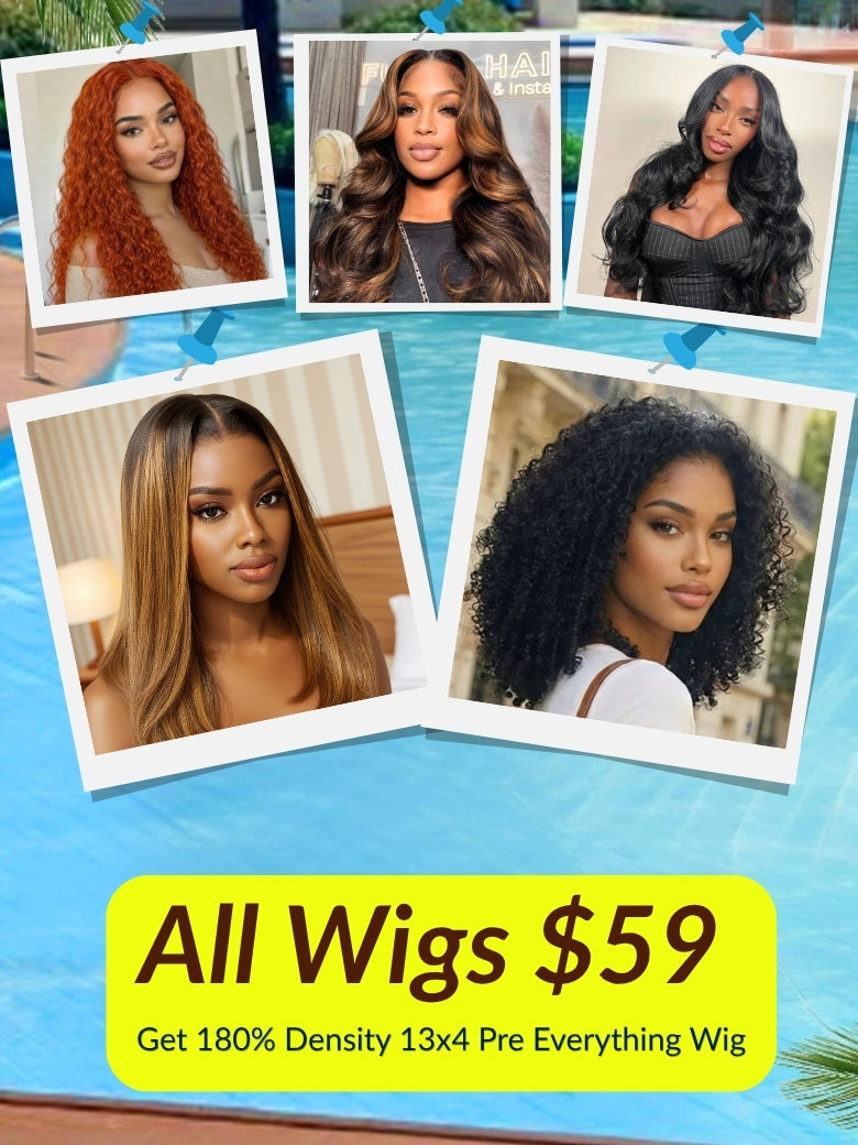 All Wigs $59 | Sunber 7x5/13x4 Put On And Go Lace Wigs Summer Holiday Flash Sale