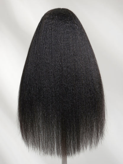 Flash Sale Sunber Kinky Straight EasiContour™ V Part Glueless Wigs 150%/180% Density Human Hair With Invisi Drawstring