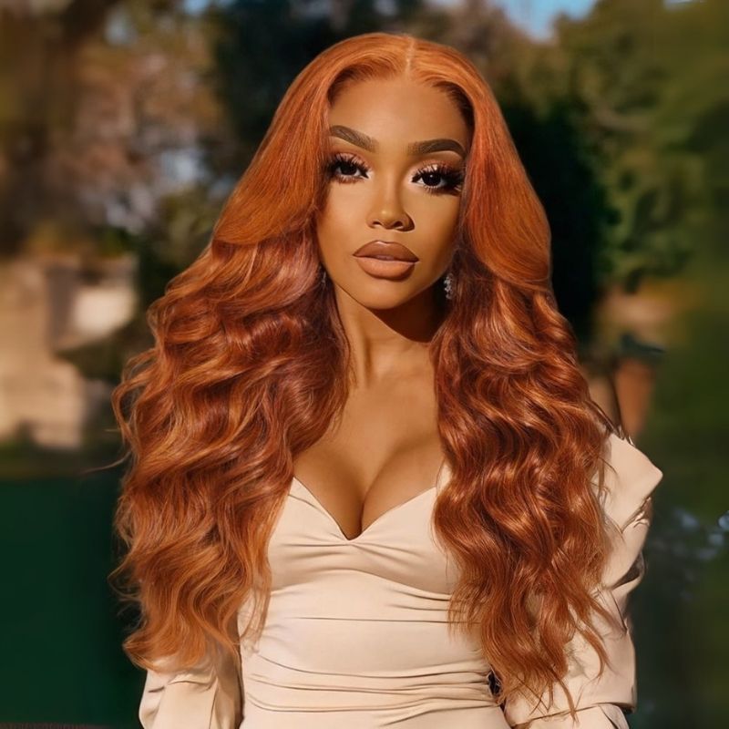 Ginger Spice Orange Body Wave 13x4 Pre Everything Lace Front