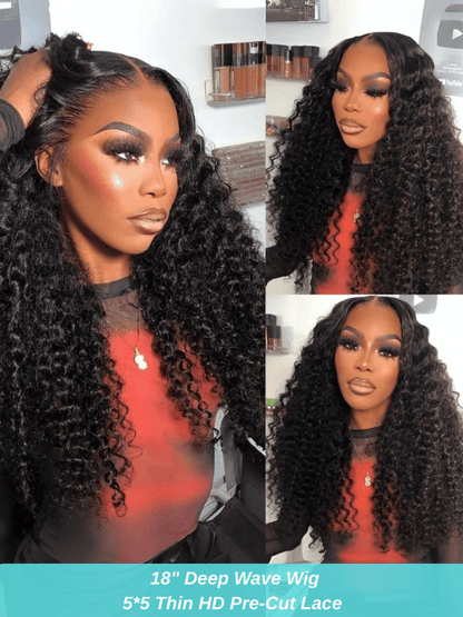 LOW TO $59丨4*4 Pre-Cut Lace/7*5 Bye-Bye Knots/ 13*4 Pre-Everything Human Hair Wig Limited Stock Vip Member Flash Sale