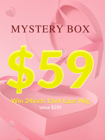 Sunber $59 Mystery Box Win 24inch Value $259 Loose Wave 13x4 Lace Frontal Wig Flash Sale