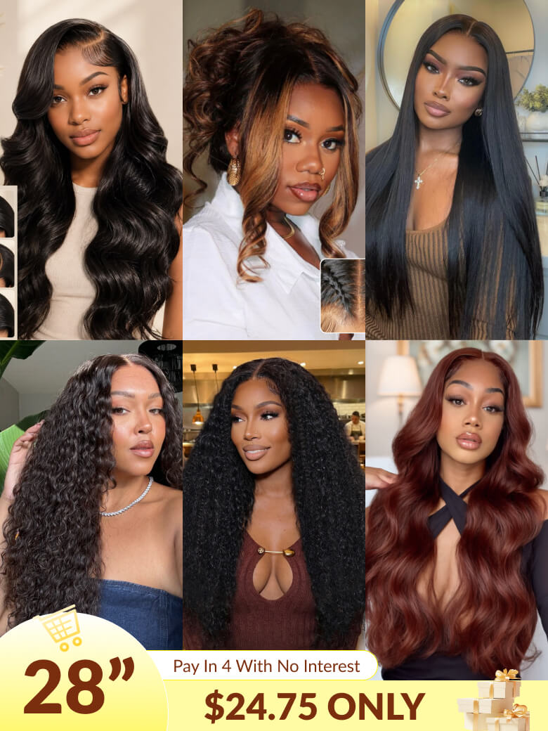 [28"=$24.75 By Afterpay] Sunber 13x4 Lace Frontal/ 20"-28" Long Style Bye Bye Knots Wigs Limited Stocks Vip Member Flash Sale
