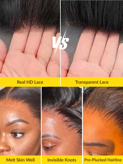 Sunber 5x5 HD Jerry Curly Natural Black Pre Cut Lace Wig With Invisi Drawstring
