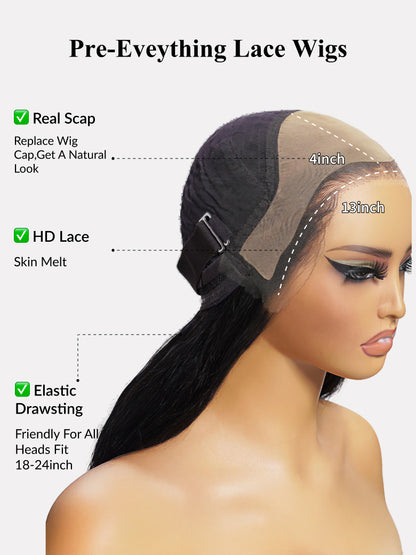 Sunber Black Cherry Lace Frontal Dark Burgundy Wig-Long Layered Cut &amp; Pre Everything &amp; Flash Sale