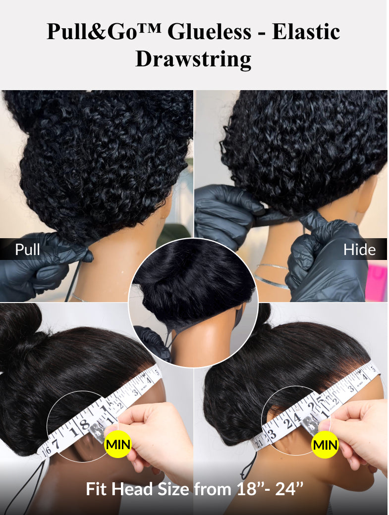 Sunber Pre-Everything 13x4 Lace Frontal Loose Wave Wigs with Bangs-Fluffy Hair  3D Dome Cap & Glueless