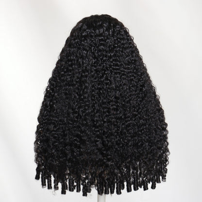 Sunber 13x4 Pre Everything Soft Natural Burmese Curly Finger Coily Ends Lace Frontal Wig With Invisi Drawstring