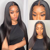 New User Exclusive |Sunber Soft and Silk Straight Wig 13x4 Transparent Lace Frontal Wigs  Human Hair Wig
