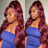 99J Burgundy Color lace wig