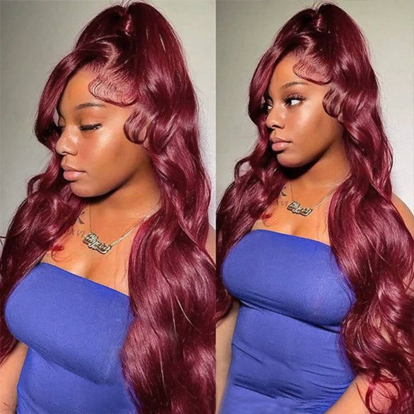 99J Burgundy Color lace wig