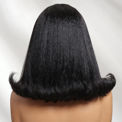 7x5 Pre Cut Shoulder-length Kinky Straight