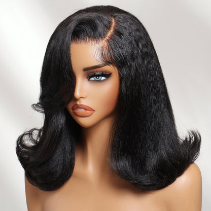 7x5 Pre Cut Shoulder-length Kinky Straight