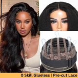 Extra 60% OFF | Sunber Kinky Straight 13×4 Lace Front Human Hair Wig With Bleached Knots