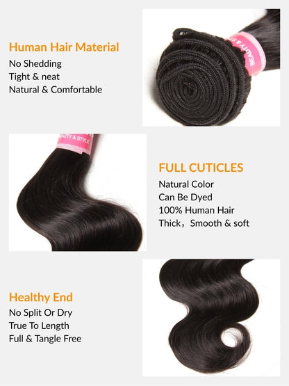 Sunber Hair New Remy Hair Malaysian Body Wave Bundles 4pcs/lot-100% Unprocessed Human Hair
