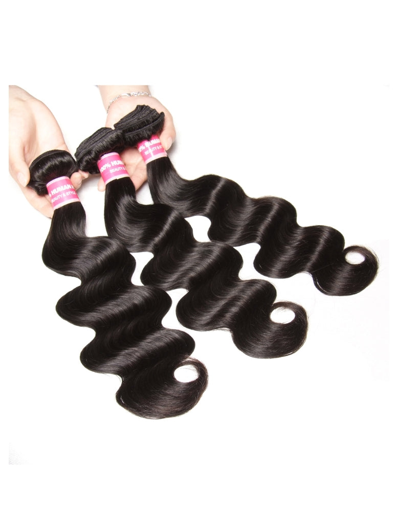 Sunber Hair Remy Human Hair Malaysian Body Wave Hair 3 Bundles 100% Unprocessed Human Hair Weave for Black