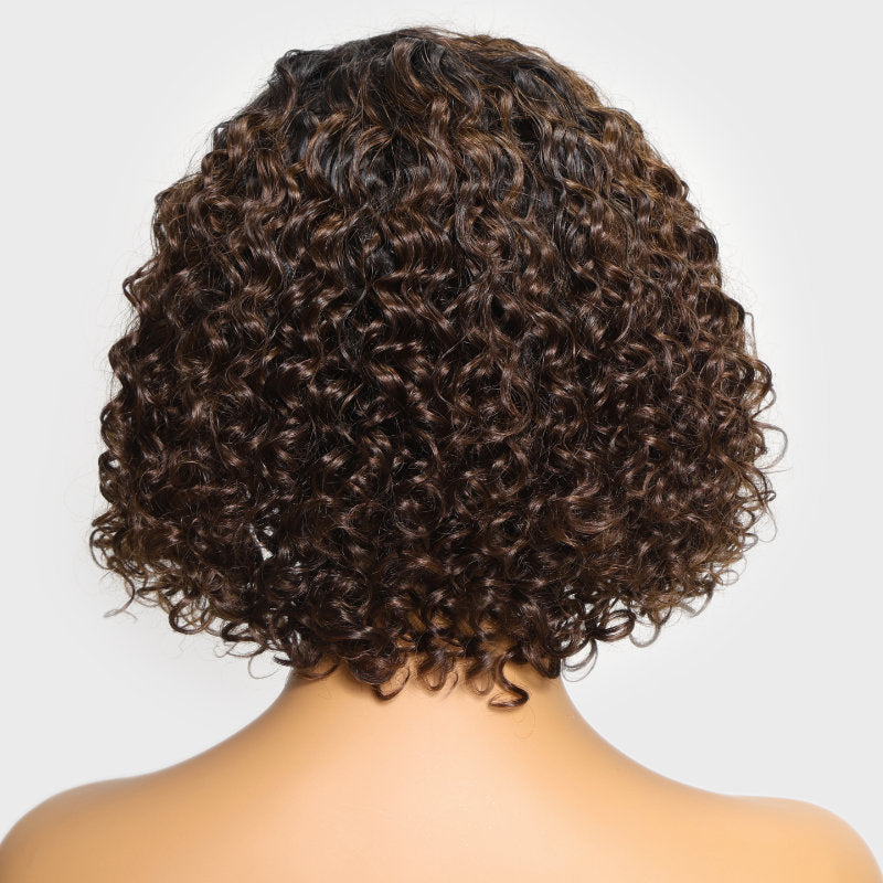 Sunber Curly 7x5 Bye Bye Knots With Side Deep Part Human Hair Bob Wigs Flash Sale