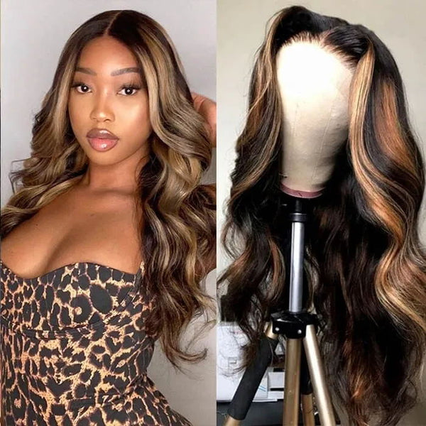Extra 70% OFF | Sunber Trendiest  Highlight Balayage Blonde Human Hair Lace Front Wigs