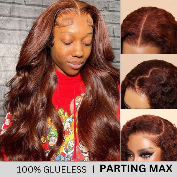 Extra 70% Off |Sunber Reddish Brown Body Wave 13*4 Lace Front Wigs Pre-Plucked With Babyhair