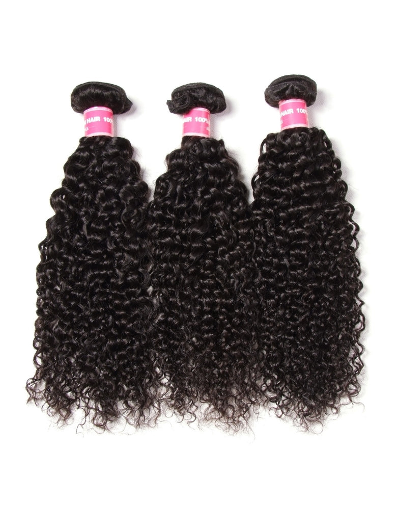 Sunber Jerry Curly Virgin Human Hair Weave 1pc/3pc Bundles-Can Be Dyed And Bleached