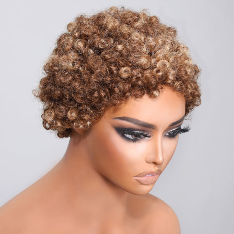 kinky curly human hair wig