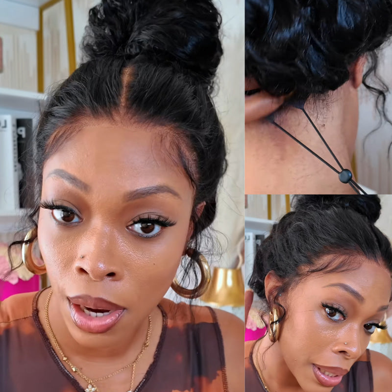 $100 OFF| Sunber Water Wave 7x5 Pre-Cut Lace Glueless Wet And Wavy Wig With Bye Bye Knots