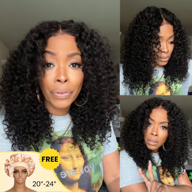 Sunber 7x5 Bye Bye Knots Wigs Jerry Curly Pre-Cut Lace Human Hair Wigs Bleached Knots With Baby Hair