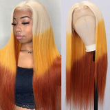 Multi color ombre Blonde/Orange/Brown lace wig