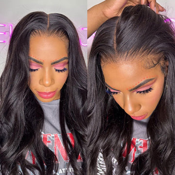 $100 OFF| Sunber Yaki Straight Glueless 7x5 Bye Bye Knots Pre-cut Closure Wig With Bleach Knots