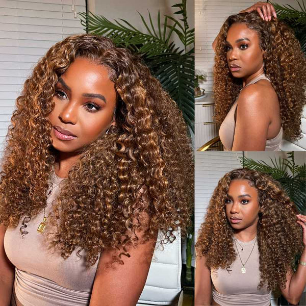 Ombre Highlight Piano Brown lace wig