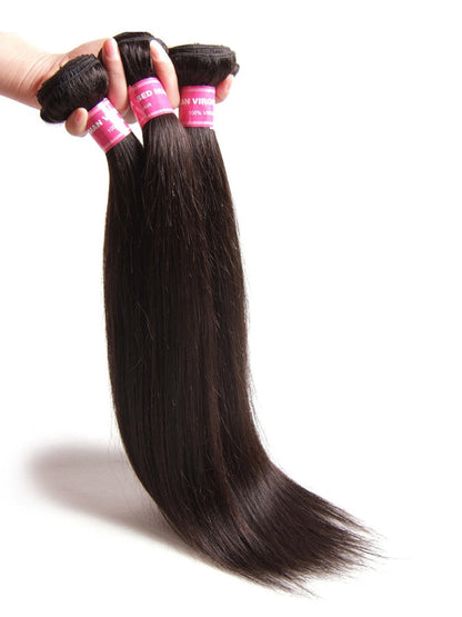 Sunber Virgin Peruvian Hair Straight Hair 4 Bundles With 4*4 Lace Closure, Hotsale Peruvian Hair Weaves