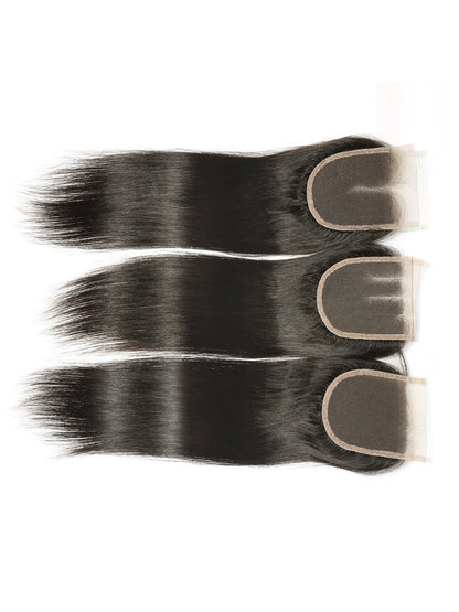 Sunber Virgin Peruvian Hair Straight Hair 4 Bundles With 4*4 Lace Closure, Hotsale Peruvian Hair Weaves