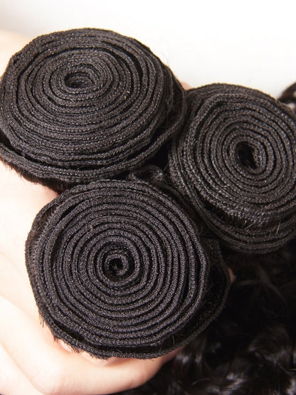 Sunber Jerry Curly Virgin Human Hair Weave 1pc/3pc Bundles-Can Be Dyed And Bleached