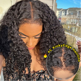 $100 Off Sunber Jerry Curly 7*5 Bye Bye Knots Glueless Wigs Invisible Human Hair 180% Density