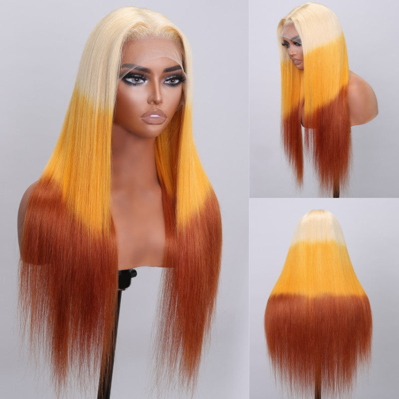 Multi color ombre Blonde/Orange/Brown lace wig