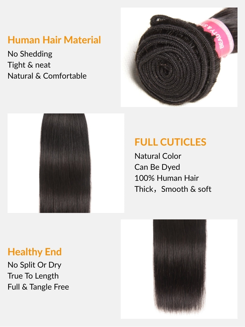 Sunber Hair Straight Hair Weave 1 Bundle 8"-30" Remy Human Hair