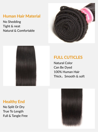 Sunber Hair Straight Hair Weave 1 Bundle 8"-30" Remy Human Hair