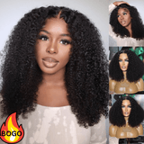 BOGO Sunber Wear & Go Kinky Curly Upgrade 6x4.75 Pre-Cut Lace Wigs Beginner Friendly