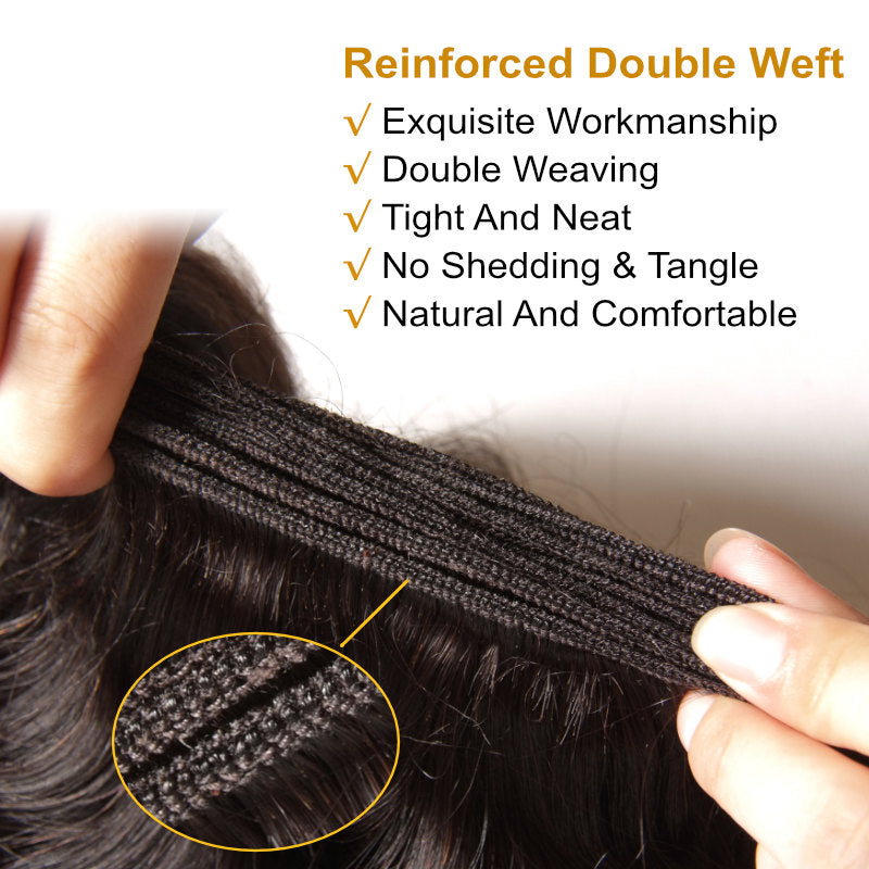 Flash Sale Sunber Chocolate Brown Body Wave Hair Bundles #4 Straight Human Hair Weave weft details
