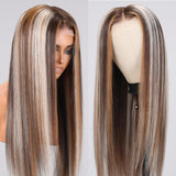  13x4 Lace Front Human Hair Wig With Bleach Knots