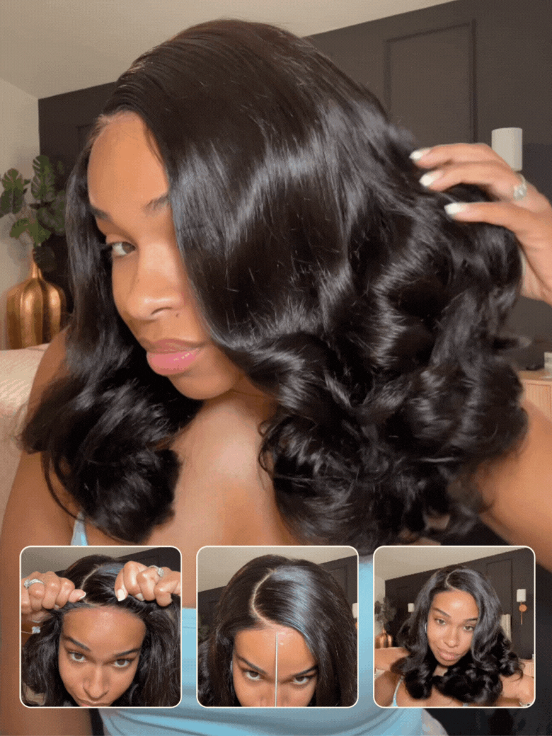 Sunber 200% Density Effortlessly Feathered Hairstyles 7x5 Pre Cut Lace Wig With Layered Haircuts