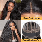 Flash Sale Sunber Wear & Go 6x4.75 Pre-Cut Lace Glueless Wigs Realistic Hairline Human Hair Beginner Friendly