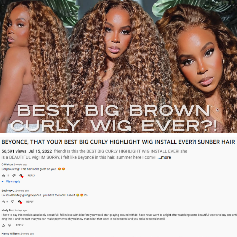 Best Big Brown Curly Wig Ever 180% Density