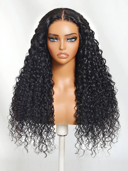 $100 Off | Sunber 7x5 Pre Cut Lace Closure Wig Water Wave and Curly Mixed Human Hair Wigs