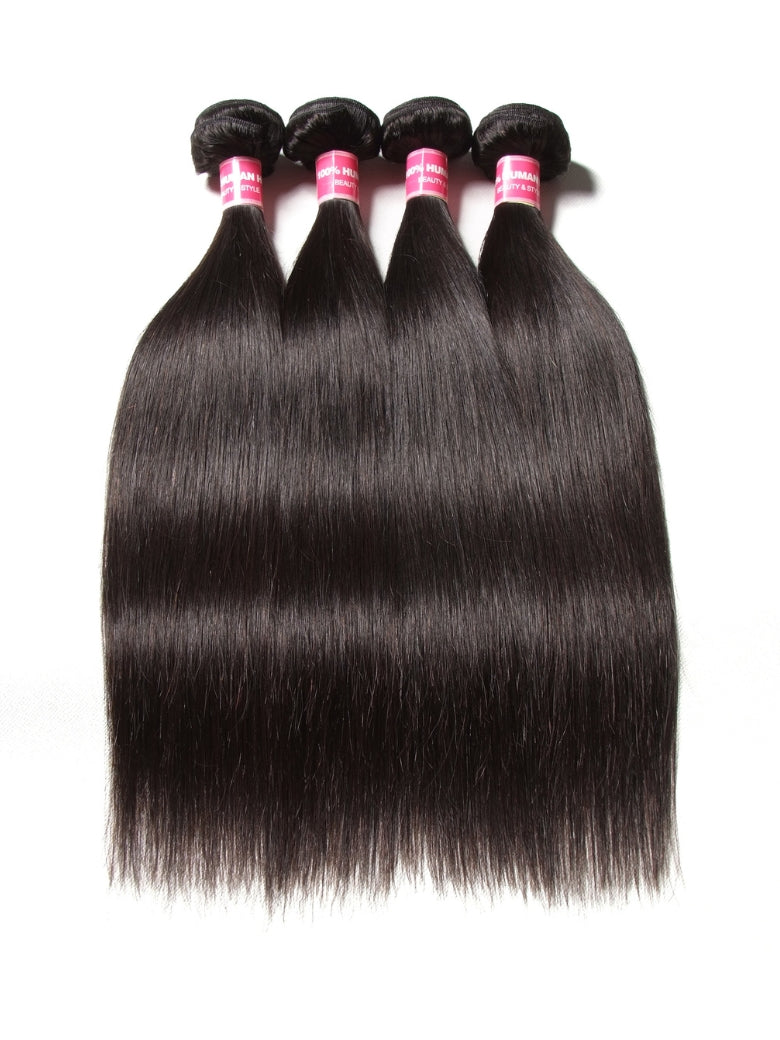 Sunber Hair Peruvian Straight Hair 4 Bundles New Remy Human Hair Weave