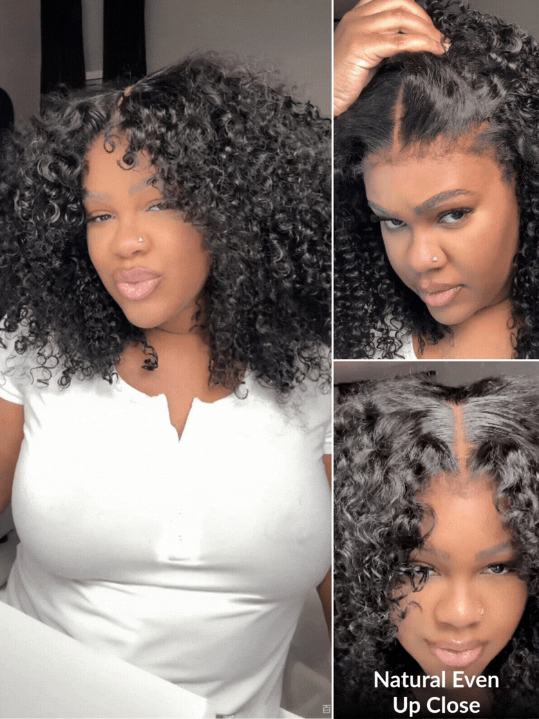 Extra 50% Off | Sunber 200% Density 7x5 Pre Cut Pre-Styled Finger Coils Afro Kinky Curly Lace Wig With Invisi Drawstring