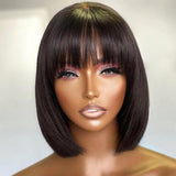 Sunber 18inch Mix Brown Highlights Body Wave U Part Wig Get Free Bob Wig Buy 1 Get 1 Free Flash Sale