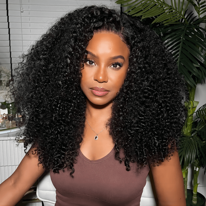Extra 70% Off | Sunber 4C Kinky Curly Human Hair Lace Wigs 7x5 Bye Bye Knots