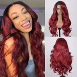 Human Hair Wig With Dark Roots