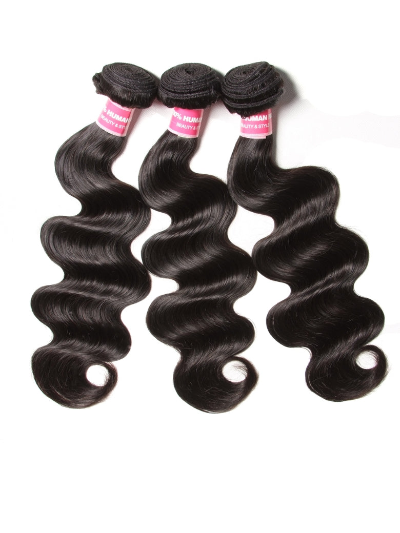 Sunber Hair Remy Human Hair Malaysian Body Wave Hair 3 Bundles 100% Unprocessed Human Hair Weave for Black