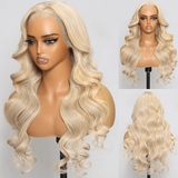 Extra 70% Off Sunber Layered Cut Dusty Blonde Body Wave Pre-Everything 13X4 Frontal Human Hair Wigs