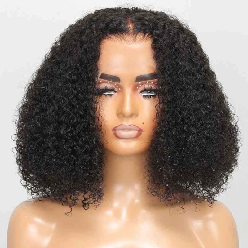 Sunber Short Curly Wave Lace Wig